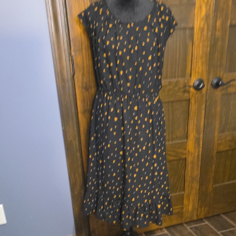 LC Lauren Conrad Black Dress with Gold Hearts